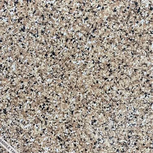 Saddle Tan 1/4 Flake epoxy flake color sample
