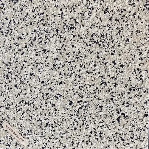 White Granite 1/4 Flake epoxy flake color sample