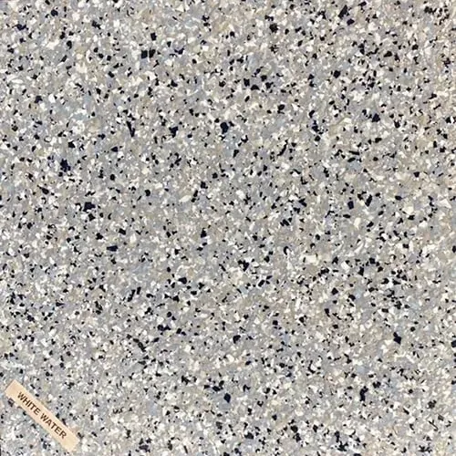 White Water 1/4 Flake epoxy flake color sample